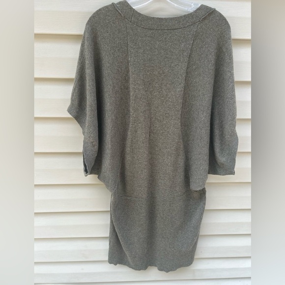 Banana Republic green size L drop waist luxury cashmere wool dress Lagenlook - Picture 2 of 5